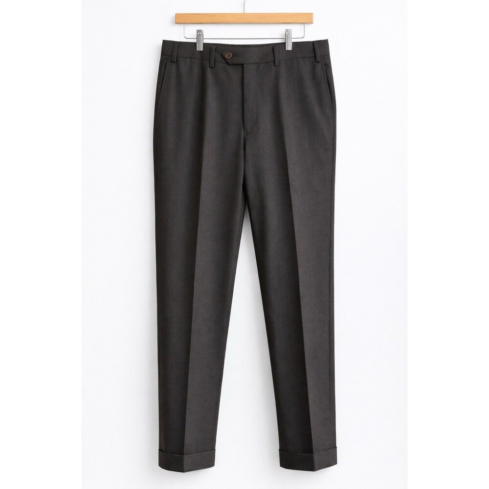 Boyd’s MABRO Italy 100 Wool Dress Pants Mens 35x31/32 Gray Brown Tailored Luxury